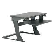AbilityOne® 7110016810786 SKILCRAFT Desktop Sit-Stand Workstation, 35.4" x 23.2" x 6.2" to 20", Black Item: NSN6810786