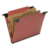 AbilityOne® 7530016815828 SKILCRAFT Classification Folder, 2" Expansion, 2 Dividers, 3 Fasteners, Letter Size, Red Exterior, 10/Box Item: NSN6815828