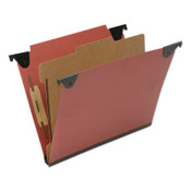 AbilityOne® 7530016815829 SKILCRAFT Classification Folder, 2" Expansion, 1 Divider, 2 Fasteners, Letter Size, Red Exterior, 10/Box Item: NSN6815829