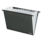 AbilityOne® 7530016819291 SKILCRAFT Polypropylene Hanging File Folders, 13 Sections, 12" Capacity, Letter Size, 1/12-Cut Tab, Black/Clear Item: NSN6819291
