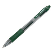 AbilityOne® 7520016826563 SKILCRAFT Zebra Gel Pen, Retractable, Medium 0.7 mm, Green Ink, Green/Clear Barrel, Dozen Item: NSN6826563