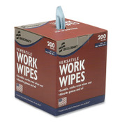AbilityOne® 7920016849744, SKILCRAFT Industrial Work Wipes, 1-Ply, 12 x 10, Blue, 200 Sheets/Box, 8 Boxes/Carton Item: NSN6849744