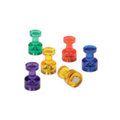 AbilityOne® 7510016875678 SKILCRAFT Magnetic Pushpins, Assorted Colors, 0.38" dia x 0.5"h, 6/Pack Item: NSN6875678