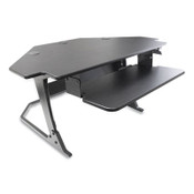 AbilityOne® 7110016925299 SKILCRAFT Desktop Sit-Stand Workstation, Corner Unit, 42" x 36" x 20", Black Item: NSN6925299
