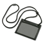 AbilityOne® 8455016926542, SKILCRAFT Credential Holder, Horizontal, 4 x 2.25, Black/Clear, 25/Box Item: NSN6926542