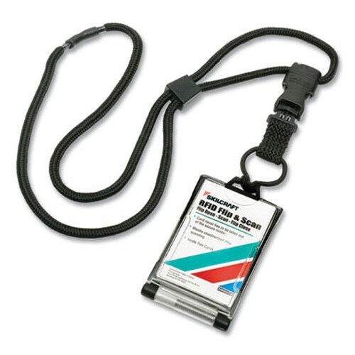AbilityOne® 8455016926543, SKILCRAFT RFID Dual Card Holder, Vertical, 2.13 x 2.38, Black, Dozen Item: NSN6926543