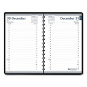 AbilityOne® 7530016935597 SKILCRAFT Daily Appointment Planner, Wirebound: Non-Refillable, 8 x 5, Black Cover, 12-Month (Jan to Dec): 2024 Item: NSN6935597