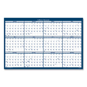 AbilityOne® 7510016956112 SKILCRAFT Two-Sided Dry Erase Wall Calendar, 24 x 37, White/Blue Sheets, 12-Month (Jan to Dec): 2024 Item: NSN6956112
