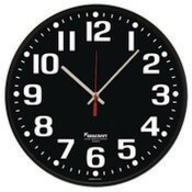 AbilityOne® 6645016986561 SKILCRAFT High Contrast Quartz Wall Clock, 12.75" Overall Diameter, Black Case, 1 AA (sold separately) Item: NSN6986561