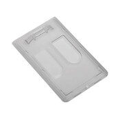 AbilityOne® 8455016988430, SKILCRAFT Dual Card ID Holder, Horizontal/Vertical, 2.13" x 3.38, Frosted, Dozen Item: NSN6988430
