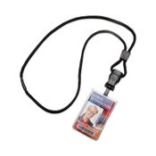 AbilityOne® 8455016988431, SKILCRAFT Dual Card ID Holder, With 36" Lanyard, Horizontal/Vertical, 2.13" x 3.38, Frosted, Dozen Item: NSN6988431