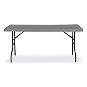 AbilityOne® 7110017025673, SKILCRAFT Blow Molded Folding Tables, Rectangular, 60w x 18d x 29h, Charcoal Gray Item: NSN7025673