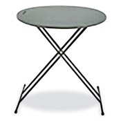 AbilityOne® 7110017026953, SKILCRAFT Personal Adjustable Height Folding Table, 24" Diameter x 25h to 30h, Charcoal Gray Item: NSN7026953