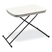 AbilityOne® 7110017026956, SKILCRAFT Personal Adjustable Height Folding Table, 18w x 26d x 20.8h to 26.6h, Platinum Gray Item: NSN7026956