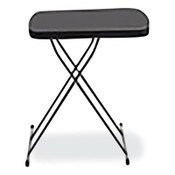 AbilityOne® 7110017026957, SKILCRAFT Personal Adjustable Height Folding Table, 18w x 26d x 20.8h to 26.6h, Charcoal Gray Item: NSN7026957