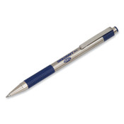 AbilityOne® 7520017024609 SKILCRAFT Zebra Stainless-Steel Gel Pen, Retractable, Medium 0.7 mm, Blue Ink, Silver/Blue Barrel, 2/Pack Item: NSN7027809