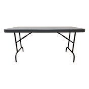 AbilityOne® 7110017110901, SKILCRAFT Blow Molded Folding Tables, Rectangular, 60w x 30d x 29h, Charcoal Gray Item: NSN7110901