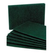 AbilityOne® 7920007535242, SKILCRAFT, Scouring Pad, Medium Grade, Nylon, Green, 10/Pack Item: NSN7535242