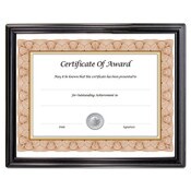 NuDell™ EZ Mount Document Frame with Trim Accent and Plastic Face, Plastic, 8.5 x 11 Insert, Black Item: NUD10570