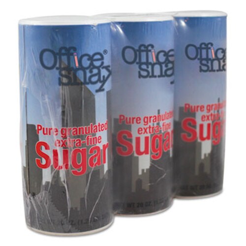Office Snax® Reclosable Canister of Sugar, 20 oz, 3/Pack Item: OFX00019G