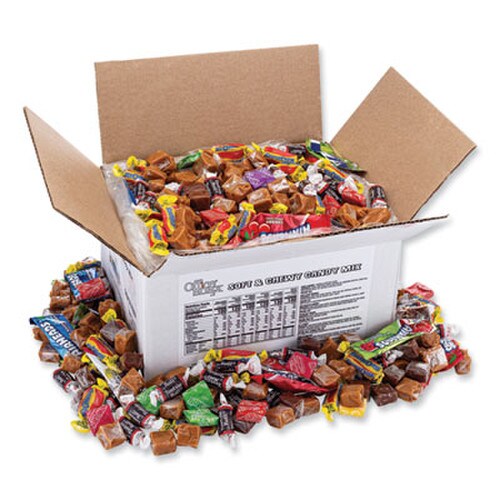 Office Snax® Candy Assortments, Soft and Chewy Candy Mix, 5 lb Carton Item: OFX00656