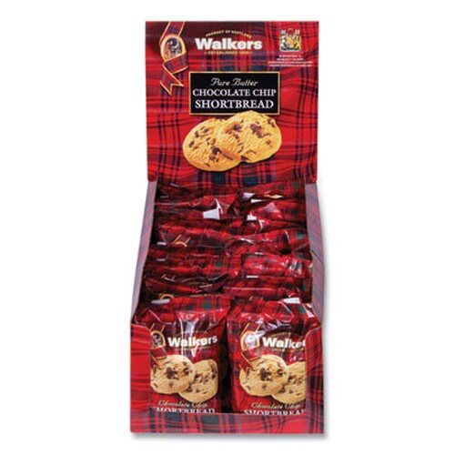 Walkers Shortbread Cookies, Chocolate Chip, 1.4 oz Pack, 2/Pack, 20 Packs/Box Item: OFX1537D