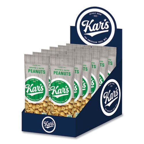 Kar's Peanuts, Salted, 2.5 oz Packet, 12/Box Item: OFXSN08237