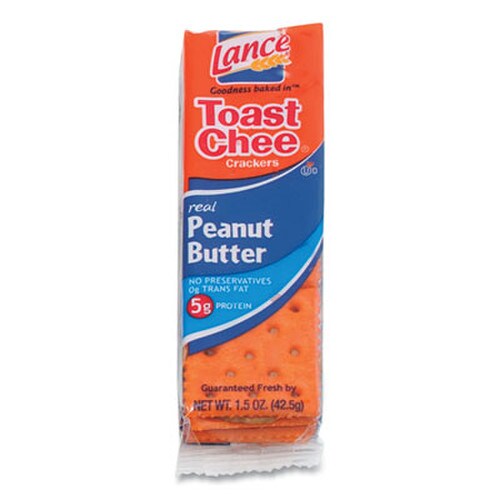 Lance® Toast Cheese Crackers, Peanut Butter, 1.5 oz Packet, 24/Box Item: OFXSN40653