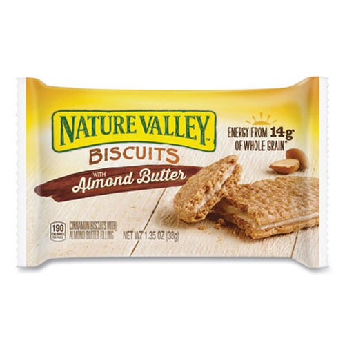 Nature Valley® Biscuits, Almond Butter, 1.35 oz Pouch, 16/Box Item: OFXSN47879
