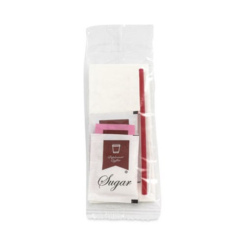 Economy Coffee Condiment Kit, 0.34 oz, 500/Carton Economy Coffee Condiment Kit, 0.34 oz, 500/Carton