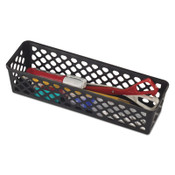 Officemate Recycled Supply Basket, Plastic, 10.13 x 3.06 x 2.38, Black, 3/Pack Item: OIC26200