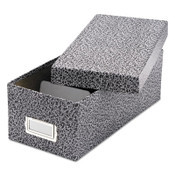 Oxford™ Reinforced Board Card File, Lift-Off Cover, Holds 1,200 3 x 5 Cards, 5.13 x 11 x 3.63, Black/White Item: OXF40588