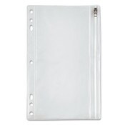Oxford™ Zippered Ring Binder Pocket, 6 x 9.5, Clear Item: OXF68599