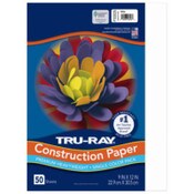 Pacon® Tru-Ray Construction Paper, 76 lb Text Weight, 9 x 12, White, 50 Sheets/Pack, 50 Packs/Carton Item: PAC103026CT