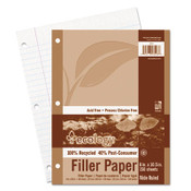 Pacon® Ecology Filler Paper, 3-Hole, 8 x 10.5, Wide/Legal Rule, 150/Pack Item: PAC3203