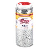 Pacon® Spectra Glitter, 0.04 Hexagon Crystals, Silver, 16 oz Shaker-Top Jar Item: PAC91710