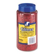 Pacon® Spectra Glitter, 0.04 Hexagon Crystals, Red, 16 oz Shaker-Top Jar Item: PAC91740