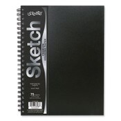 Pacon® UCreate Poly Cover Sketch Book, 43 lb Cover Paper Stock, Black Cover, 75 Sheets per Book, 12 x 9 Sheets Item: PACPCAR37088