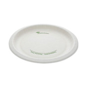 Pactiv Evergreen EarthChoice Pressware Compostable Dinnerware, Plate, 9" dia, White, 450/Carton Item: PCTPSP09EC