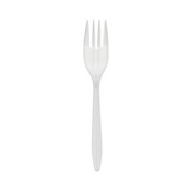 Pactiv Evergreen Fieldware Cutlery, Fork, Mediumweight, White, 1,000/Carton Item: PCTYFWFWCH