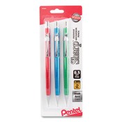 Pentel® Sharp Mechanical Pencil, 0.5 mm, HB (#2), Black Lead, Assorted Barrel Colors, 3/Pack Item: PENP205MBP3M1