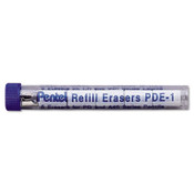 Pentel® Eraser Refills for Pentel Champ, e-sharp, Jolt, Icy and Quicker Clicker Pencils, Cylindrical Rod, White, 5/Tube Item: PENPDE1