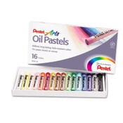 Pentel® Oil Pastel Set With Carrying Case, 16 Assorted Colors, 0.38" dia x 2.38", 16/Pack Item: PENPHN16