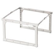 Pendaflex® Plastic Snap-Together Hanging Folder Frame, Legal/Letter Size, 18" to 27" Long, White/Silver Accents, 4/Box Item: PFX04444