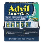 Advil® Liqui-Gels, Two-Pack, 50 Packs/Box Item: PFYBXAVLQG50BX