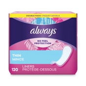 Always® Thin Daily Panty Liners, Regular, 120/Pack Item: PGC10796PK