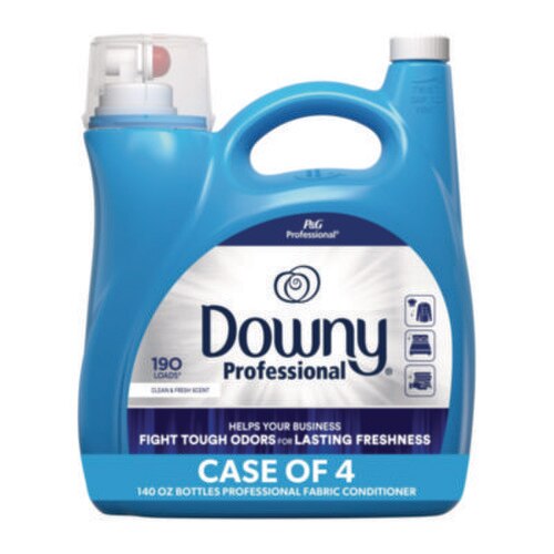 Downy® Professional Commercial Liquid Fabric Softener, Clean and Fresh Scent, 140 oz Pour Bottle, 4/Carton Item: PGC14121