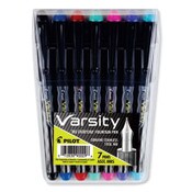 Pilot® Varsity Fountain Pen, Medium 1 mm, Assorted Ink and Barrel Colors, 7/Pack Item: PIL90029