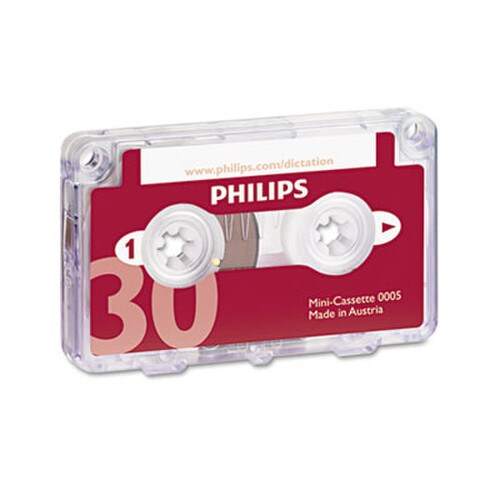 Philips® Audio and Dictation Mini Cassette, 30 min (15 min x 2), 10/Pack Item: PSPLFH000560
