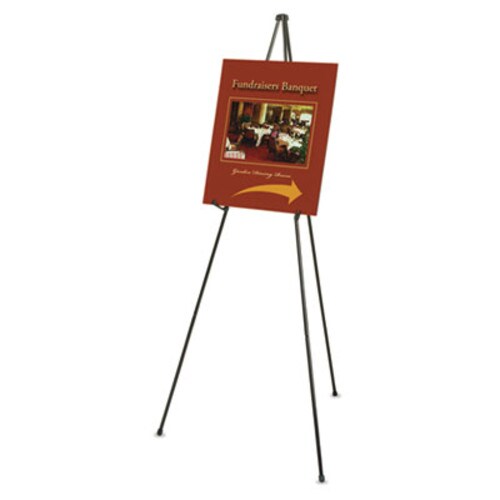 Quartet® Heavy-Duty Adjustable Instant Easel Stand, 25" to 63" High, Steel, Black Item: QRT27E